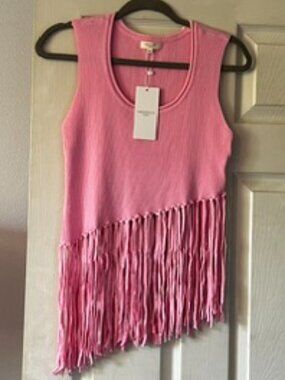 NWT Moocci Paris Tank Top w/ Fringe - M/L